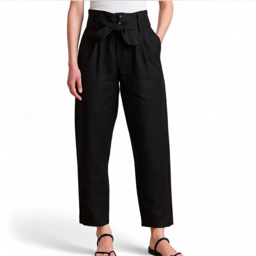 H&M Black Formal Trousers with Pleated Waist {US 4}